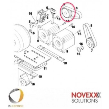 Шестерня механизма протяжки / привода  Novexx ALS20x, A7261