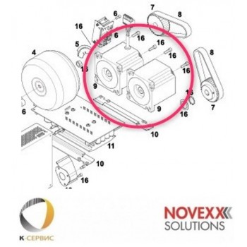 Шаговый  двигатель переменного тока 200 Вт Novexx  ALS20x, A7301